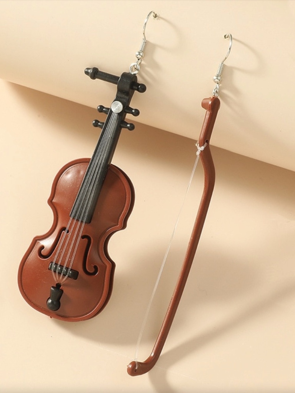 NWT Violin & Bow Statement Earrings Music Lover Earrings